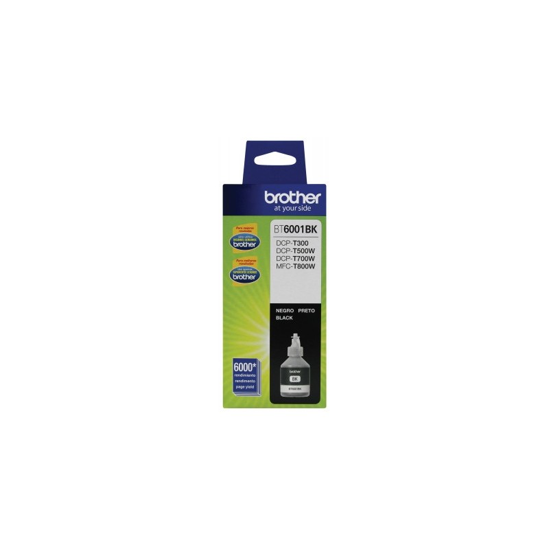 Botella de tinta BROTHER BT6001BK, Negro, 6000 páginas