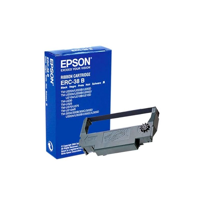 Cinta EPSON ERC-38B, Negro