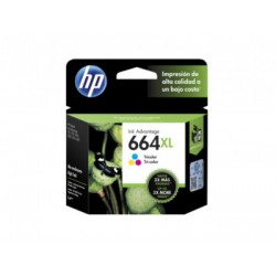 Cartucho HP Num 664XL, Cian, Magenta, Amarillo, F6V30AL