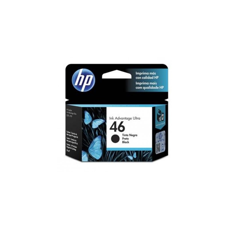 Cartucho HP Num 46, Negro CZ637AL