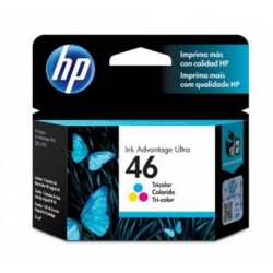 Cartucho HP Num 46, Azul, Magenta, Amarillo, HP (CZ638AL)