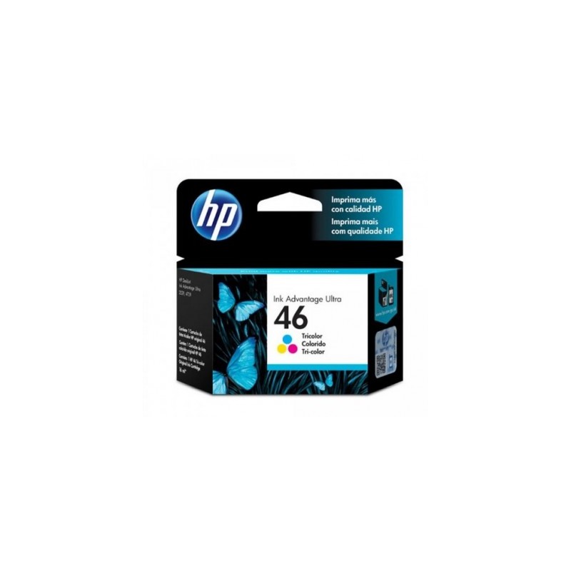 Cartucho HP Num 46, Azul, Magenta, Amarillo, HP (CZ638AL)
