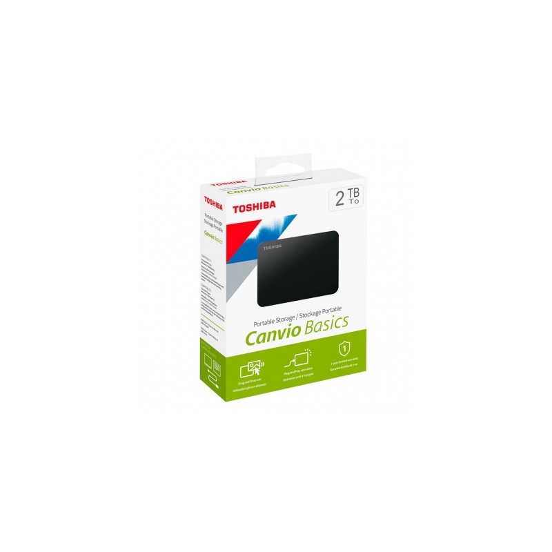 Disco Duro Externo TOSHIBA HDTB420XK3AA, 2 TB, USB 3.0, 2.5 pulgadas, Negro