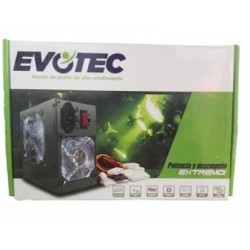 Fuente de Poder EVOTEC PSUEV1, Negro, 600 W, PC