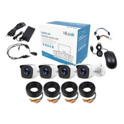 KIT 1080P LITE / 1 DVR 8 CANALES / H.265+ / 4 CAMARAS 2 MP METAL / FUENTE DE PODER Y ACCESORIOS