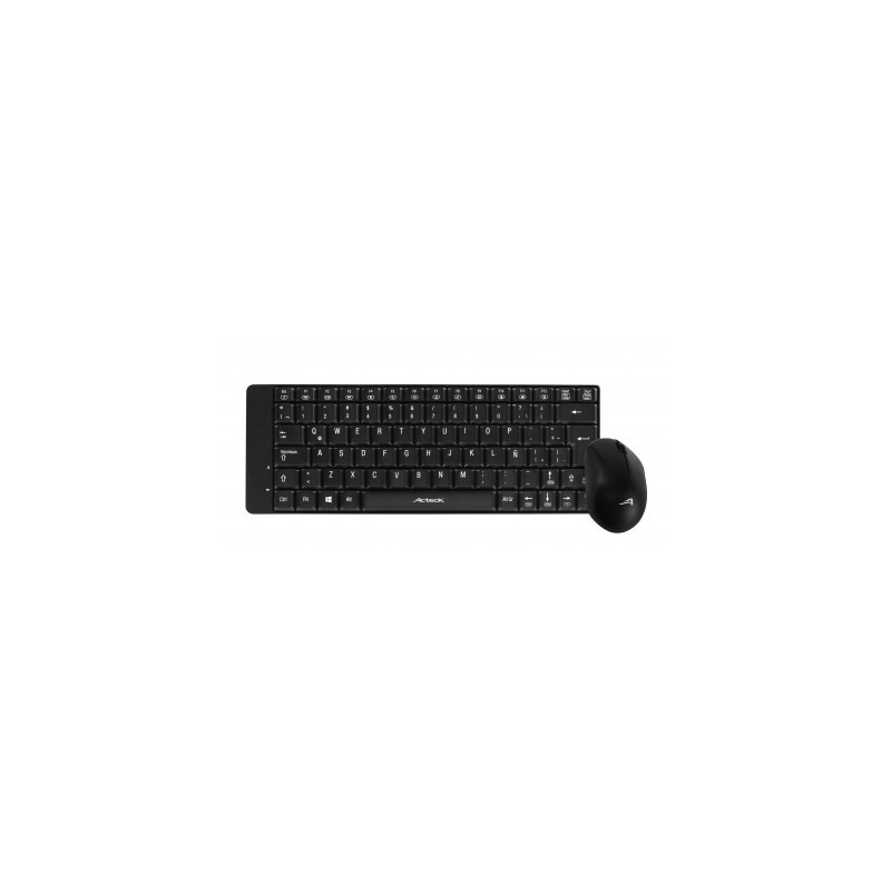 Kit teclado y mouse inalambrico ACTECK AC-916622, Mini, 79 teclas, Negro, 10 m