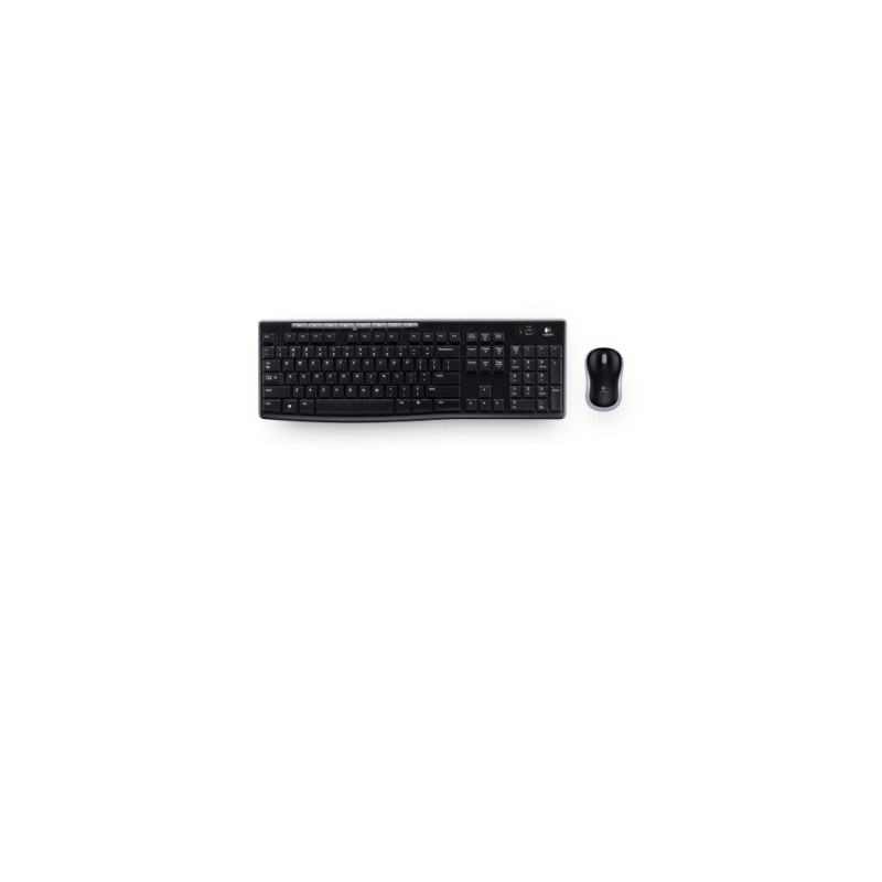 Kit de teclado y mouse LOGITECH MK270, Estándar, Negro, 10 m