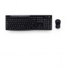 Kit de teclado y mouse LOGITECH MK270, Estándar, Negro, 10 m