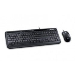 Kit de teclado y mouse MICROSOFT WIRED DESKTOP 600 USB, Negro, 400 DPI