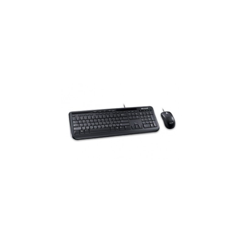 Kit de teclado y mouse MICROSOFT WIRED DESKTOP 600 USB, Negro, 400 DPI