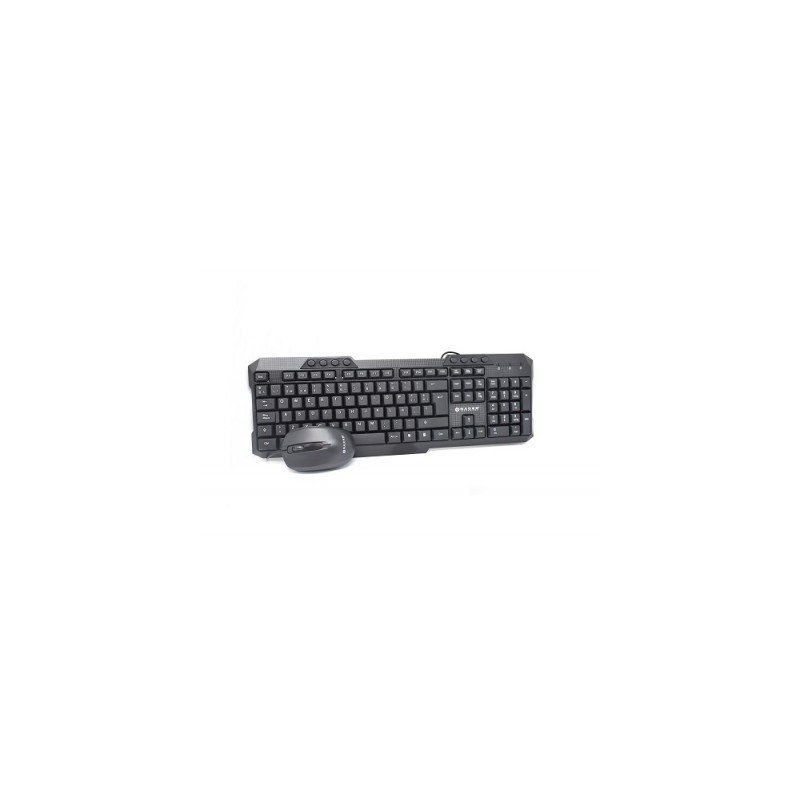 Kit Teclado y Mouse Naceb Technology NA-618, Estándar, Negro