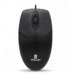 Mouse básico USB BROBOTIX 497202, Negro, Óptico