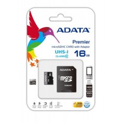 Memoria Micro SD ADATA Pemier Pro UHS-I U1, 16 GB, 30 MB/s, 10 MB/s, Negro, Gris