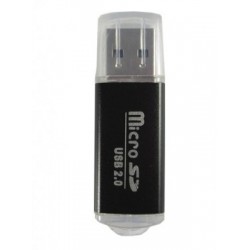 Lector Memoria Micro SD BROBOTIX 345673N, Negro, USB 2.0