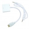 Convertidor HDMI a VGA BROBOTIX , HDMI, VGA (D-Sub), Color blanco