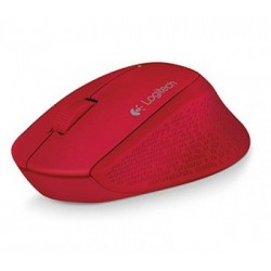 Mouse LOGITECH M280, Rojo, 3 botones, USB, Óptico, 1000 DPI