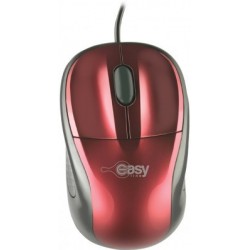 Mouse Easy Line EASY LINE, Rojo, 3 botones, Óptico, 1000 DPI