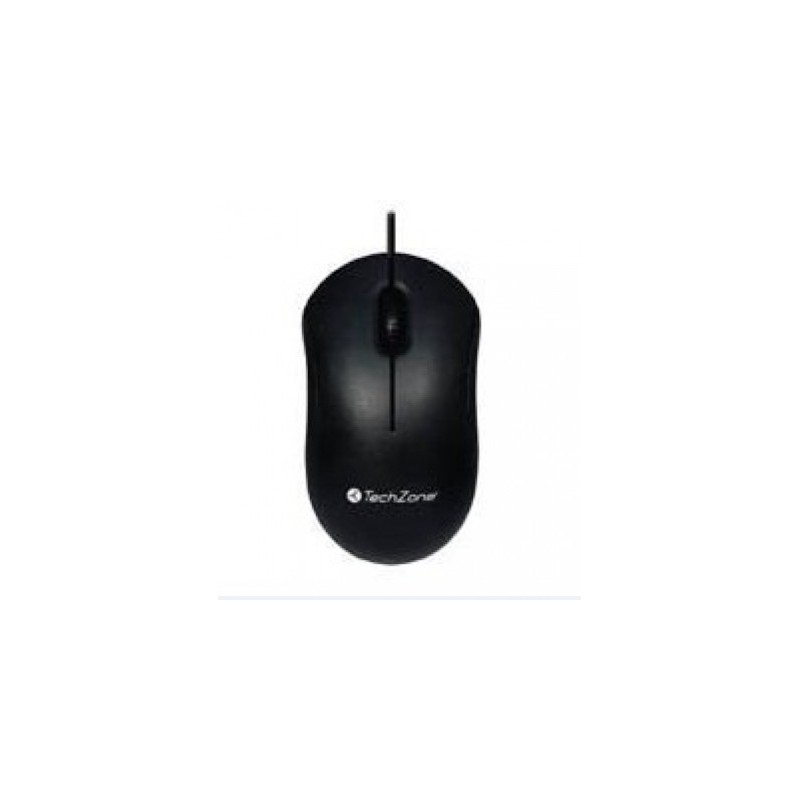 Mouse TECHZONE TZMOU01, Negro, Óptico, 800 DPI