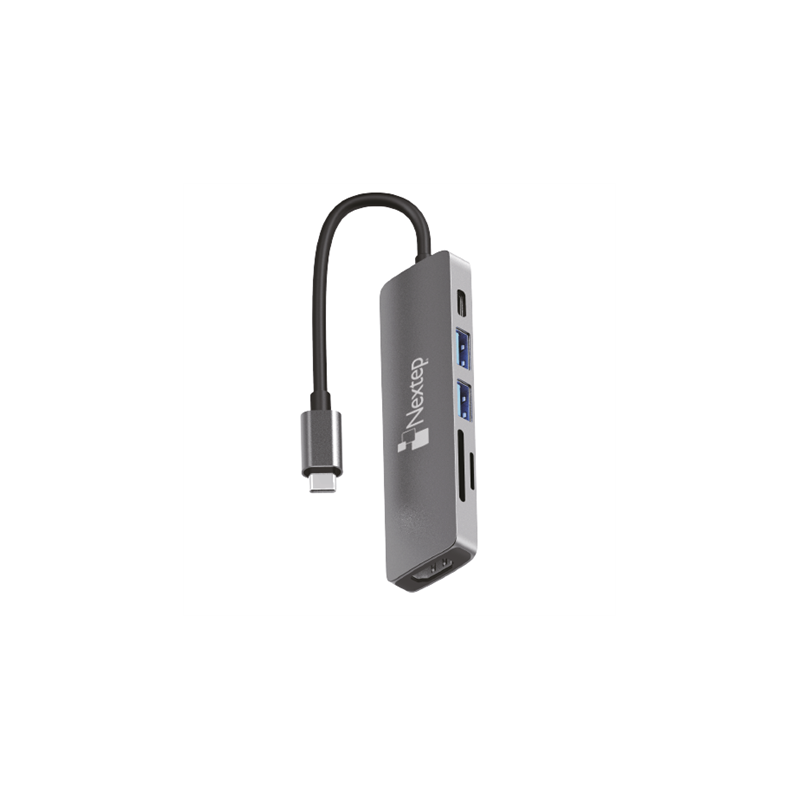 Hub Nextep USB-C 6 en 1 USB 3.0/HDMI/4K Lector SD-TF