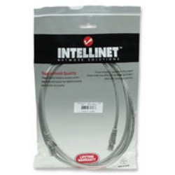 Cable de parcheo INTELLINET, 15 m, RJ-45, RJ-45, Macho/Macho, Gris 319973
