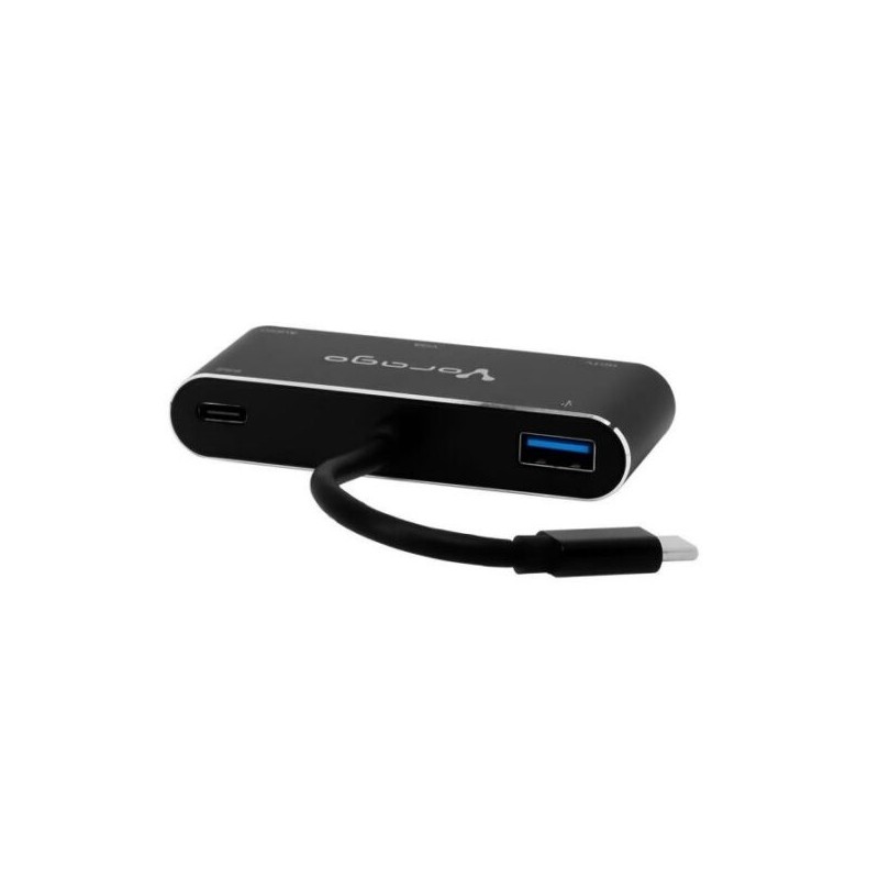 Convertidor Vorago 5 en 1 ADP-350 Usb tipo C a HDMI, VGA, Usb 3.0, Jack 3.5MM, PD