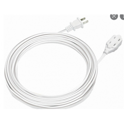 Extensión eléctrica 6M 3 TOMAS P/USO DOMESTICO 127VCA L-N 13A MAX.