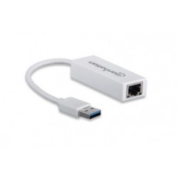 Tarjeta de Red USB - MANHATTAN, USB 3.0, RJ-45, Macho/hembra, Color blanco