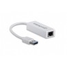 Tarjeta de Red USB - MANHATTAN, USB 3.0, RJ-45, Macho/hembra, Color blanco