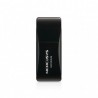 Adadptador Mini USB 2.0 MERCUSYS MW300UM, Negro, 300 Mbit/s