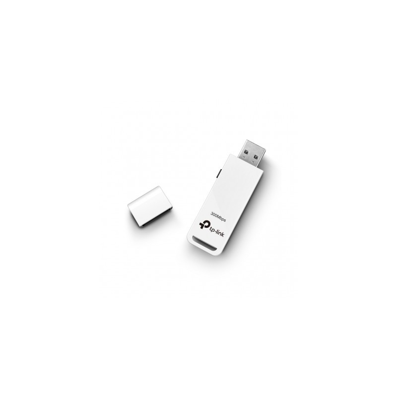 Adaptador USB TP-LINK TL-WN821N, Inalámbrico, 300 Mbit/s, Color blanco