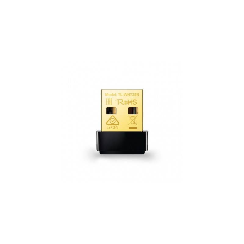 Adaptador USB Nano TP-LINK TL-WN725N, USB, 150 Mbit/s, Negro