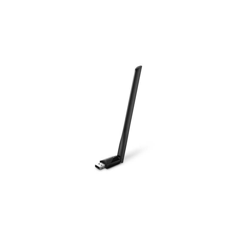 Adaptador USB 2.0 AC600 Inalámbrico TP-LINK T2U Plus, 433 Mbit/s, 2.4 GHz - 5 GHz, Negro, 5 dBi