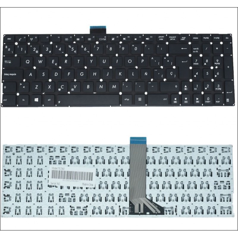 TEC494 TECLADOS color Negro (SP) para Samsung NP350V4X 300E4E, 300E4V (copia)