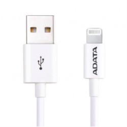 PZA, Cable Adata Lightning USB-A 2.0 1m Color Blanco