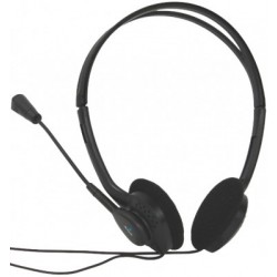 Audífono ACTECK AM-370, Diadema, Negro, Alámbrico