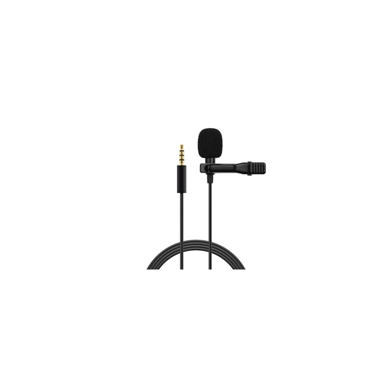 Micrófono de Solapa BROBOTIX 651374, 20 Hz – 16 KHz, 1.5 m, Negro