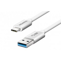 Cable USB Tipo C ADATA ACA3AL-100CM-CSV, USB A, USB C, 1 m, Color blanco