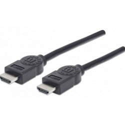 Cable HDMI MANHATTAN, 1,8 m, HDMI, HDMI, Macho/Macho, Negro