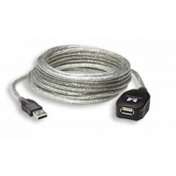 Cable USB - Extension MANHATTAN, 5 m, Macho/hembra, Plata 519779