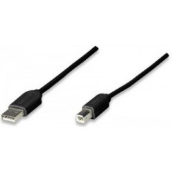 Cable USB tipo B MANHATTAN, 1,8 m, Negro