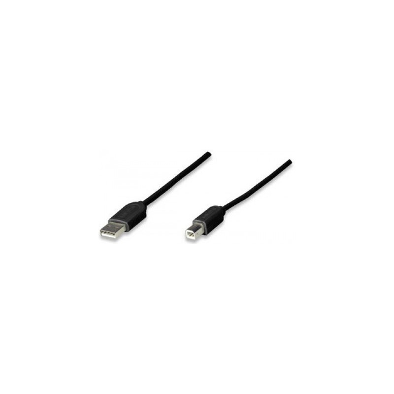 Cable USB tipo B MANHATTAN, 1,8 m, Negro