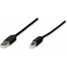 Cable USB tipo B MANHATTAN, 1,8 m, Negro