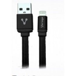 Vorago CAB-119, USB A, Lightning, Macho/Macho, Derecho, Derecho, Negro